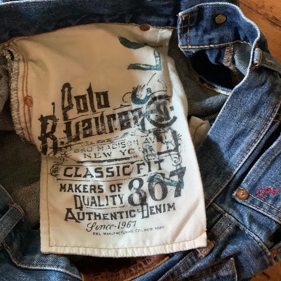 Polo Ralph Lauren Classic Fit Distressed Denim Jeans mens 30 x 32 Like New - Picture 5 of 9